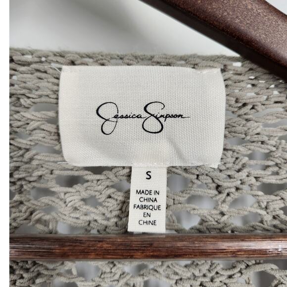 Jessica Simpson Tan Open Knit Sweater - Women's Size Small - Picture 3 of 3